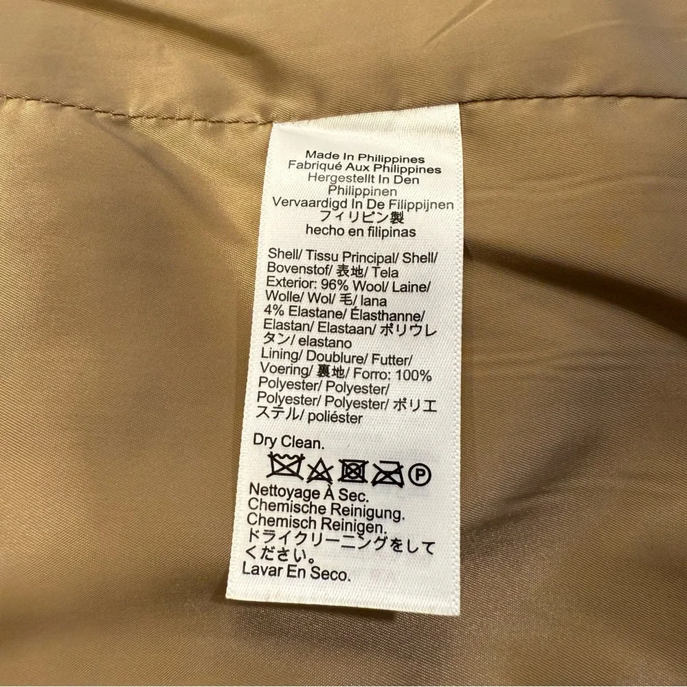 J.Crew Vivienne Italian Wool Blazer Tan Gold Button Women’s 12T Tall - Picture 16 of 16